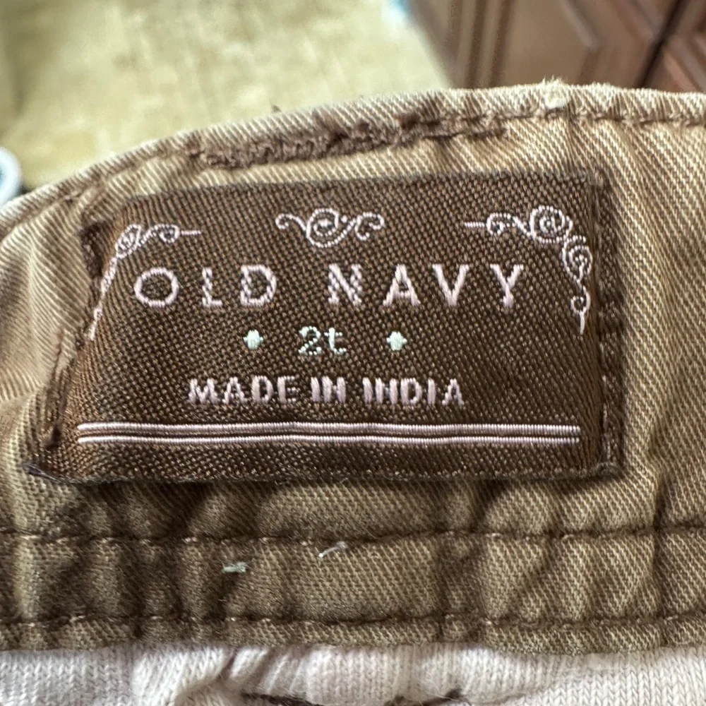 Old Navy 2T Girls Kids'  Brown Cargo Pants with Pockets- Play Condition